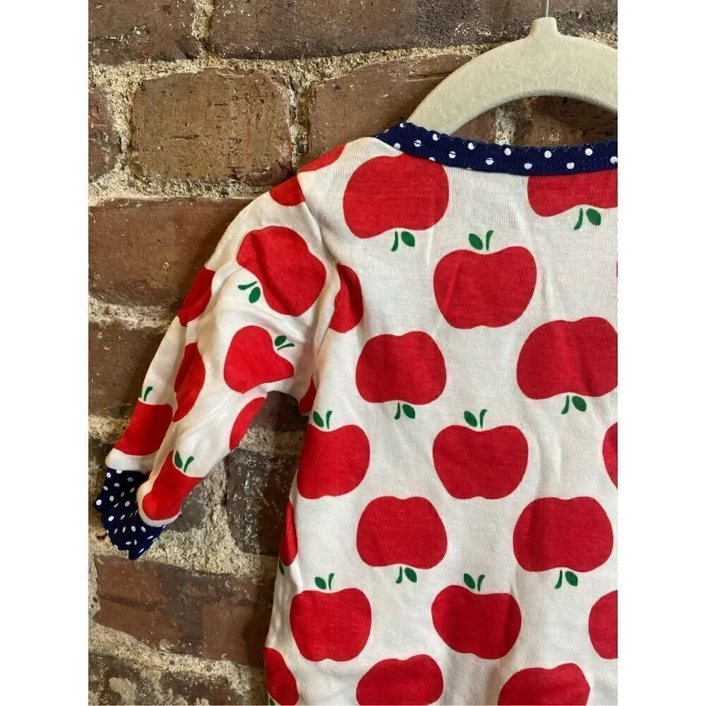Gerber - Red Apple Print, Polkadot - One-Piece Sleeper Baby Size 3-6 Months